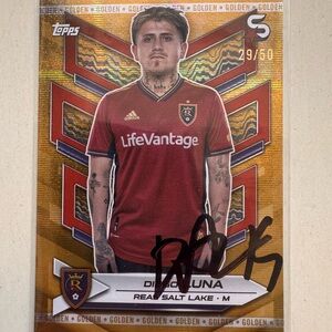 2024 Topps Diego Luna Golden /50 #84 On Card Auto MLS Real Salt Lake USMNT